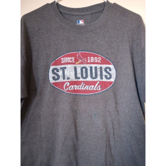 MLB St. Louis Cardinals Men's Large Baseball Gray Short Sleeve Crew Neck T-Shirt - Picture 2 of 6